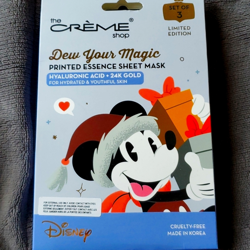 NIB. Mickey Mouse printed sheet masks.